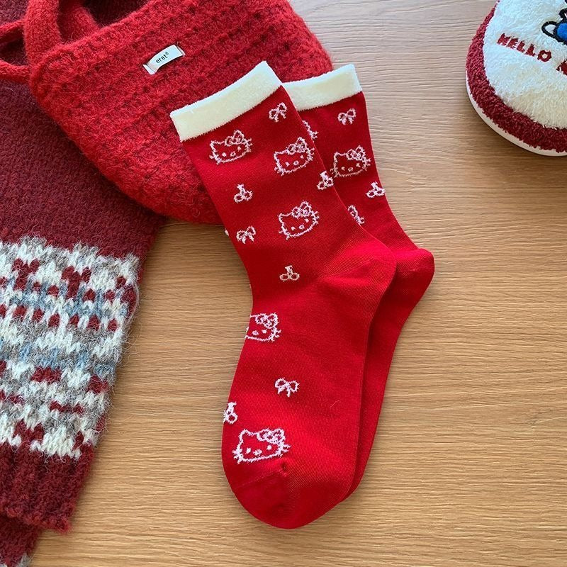 Hello KT Merry & Bright Socks 4 Pic Set