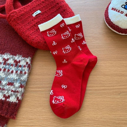 Hello KT Merry & Bright Socks 4 Pic Set