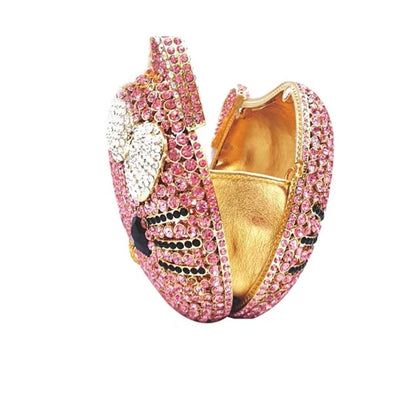 Hello KT Rhinestone Evening Bag, Handmade Full Crystal Crossbody Chain Purse