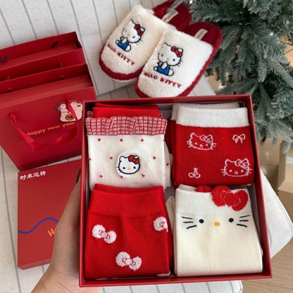 Hello KT Merry & Bright Socks 4 Pic Set