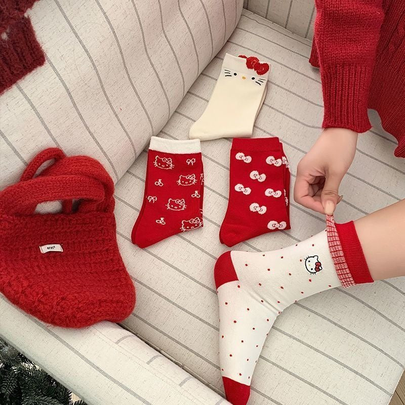 Hello KT Merry & Bright Socks 4 Pic Set