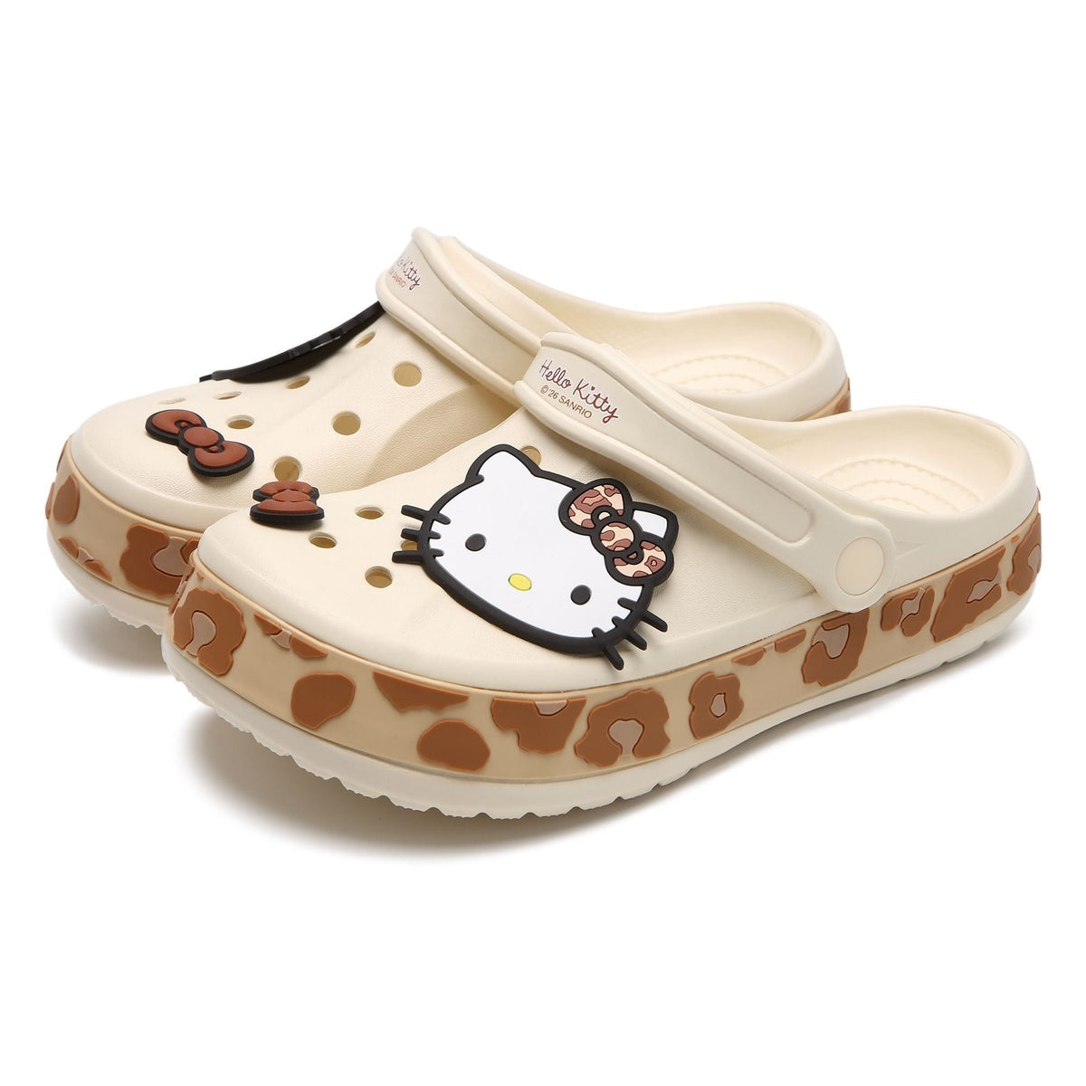 Hello KT Leopard Print Clogs Slip on Water Casual Sandal Shoes