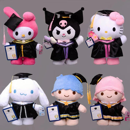 Sanrio Gift Cute Graduation Plush Boys Girls Class of 2024 Plushies Toy Congrats Party Plush Favors (14inch &10inch)
