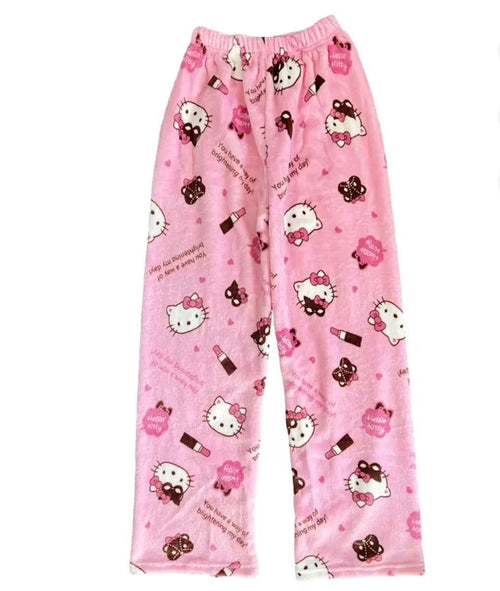 Hello KT Pink Bear Fluffy Pants