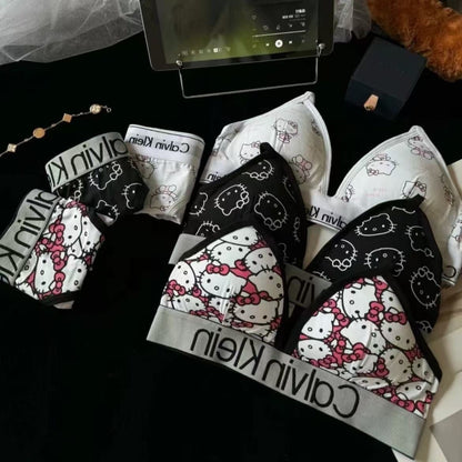 Hello KT x CK Style Triangle Bralette & Panty Set