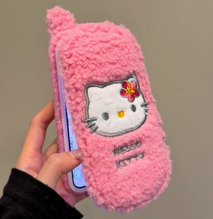 Hello KT Y2K Pink Fluffy Phone Case