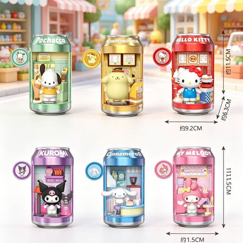 Sanrio Characters Soda Can Blind Box - Dessert Shop Street Mini Figure