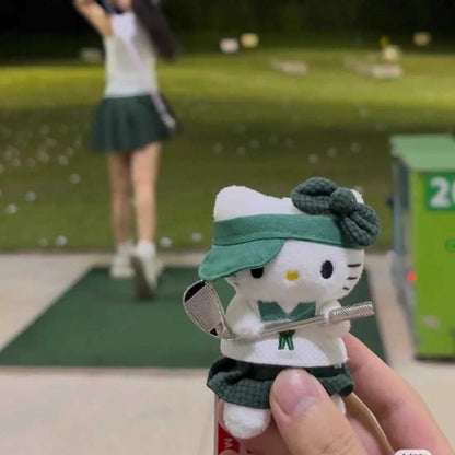 Hello KT Golf Girl Plush Keychain