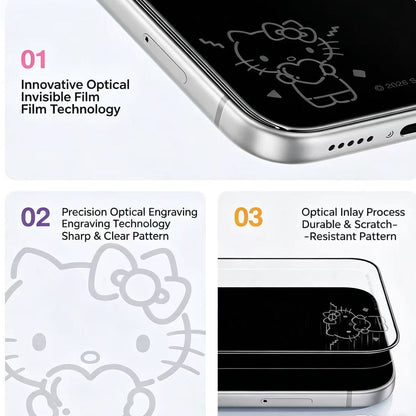 Sanrio Invisible Print Screen Protector | Sleep‑Screen Cartoon Pattern