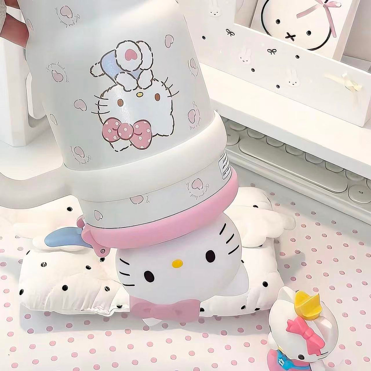 🎀Hello KT Kawaii Insulated Tumbler With 3D Topper, 700ml Travel Coffee Mug