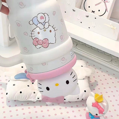 🎀Hello KT Kawaii Insulated Tumbler With 3D Topper, 700ml Travel Coffee Mug