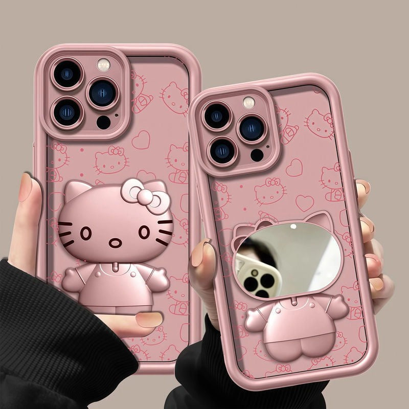 Hello KT Chic Pink Mirror Stand Case