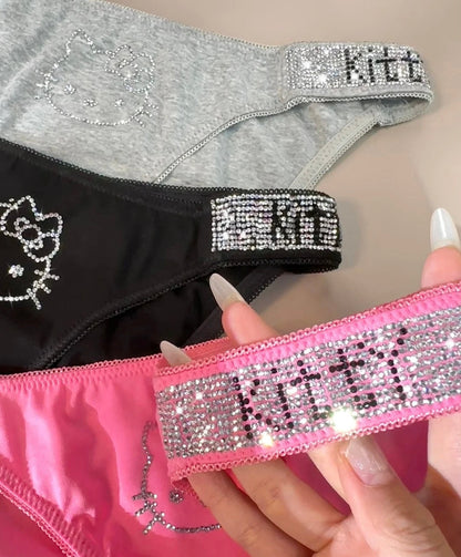 Hello KT Dazzle Briefs Kawaii Crystal Underwear