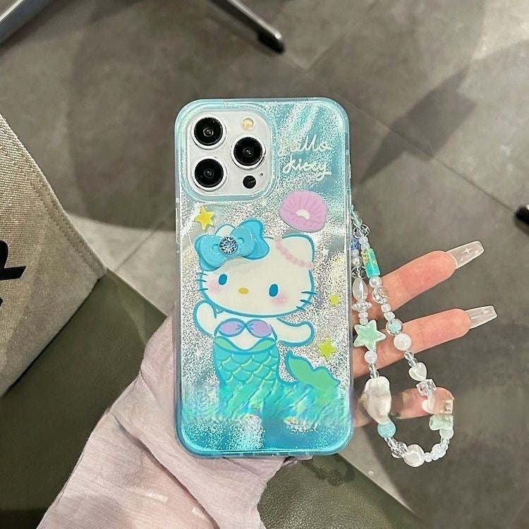 Kitty‘s Ocean Treasure Set - Hello KT Mermaid Phone Case & Matching Charm Bracelet