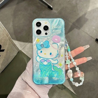 Kitty‘s Ocean Treasure Set - Hello KT Mermaid Phone Case & Matching Charm Bracelet