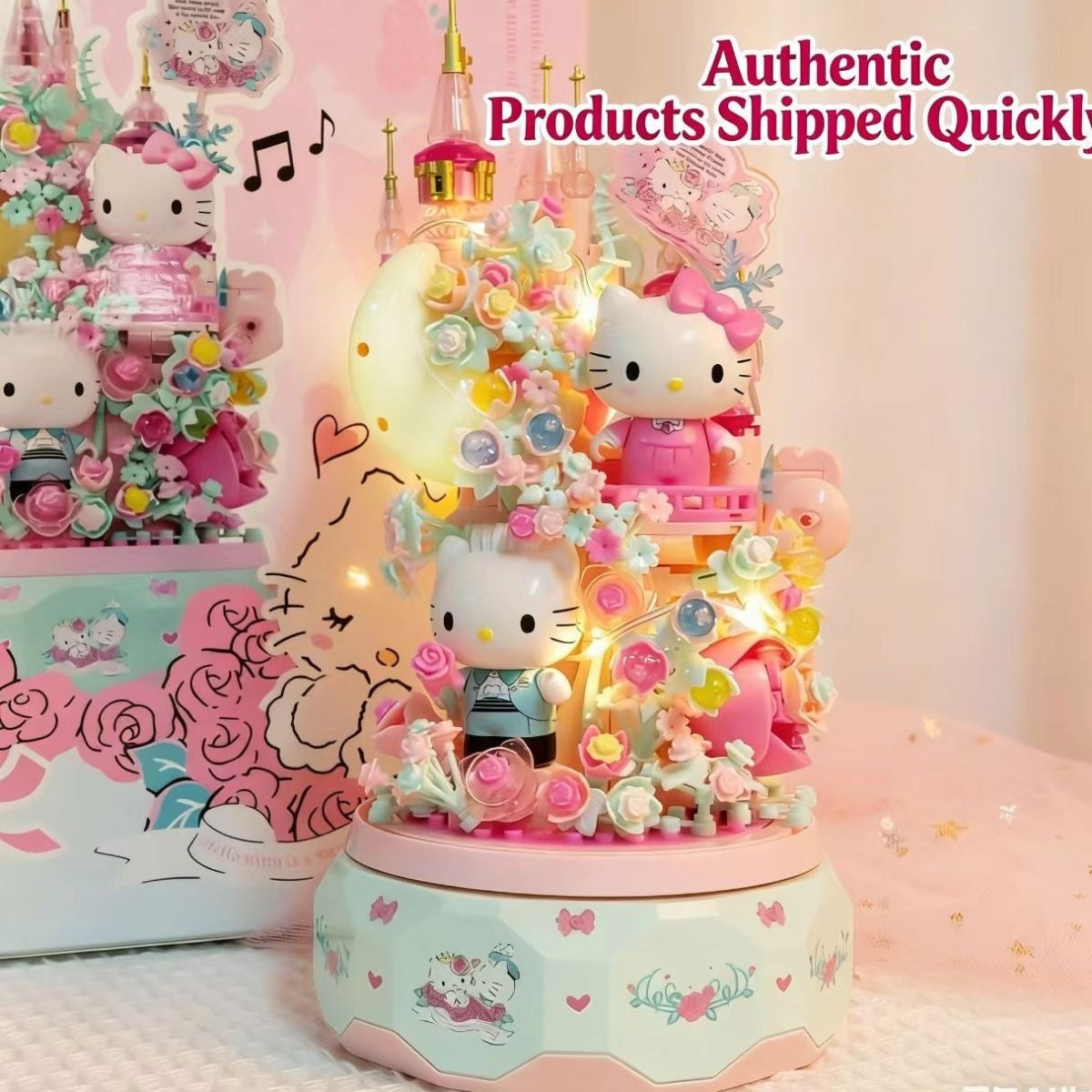Hello KT Cherry Blossom Castle Music Box