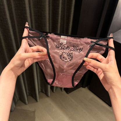 Hello KT Rhinestone Lace Coquette Panties