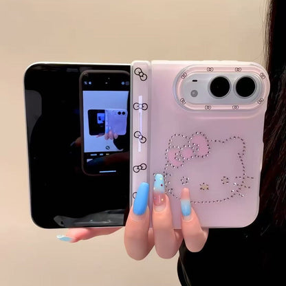 Rhinestone Hello KT Case for iPhone 18 Duo