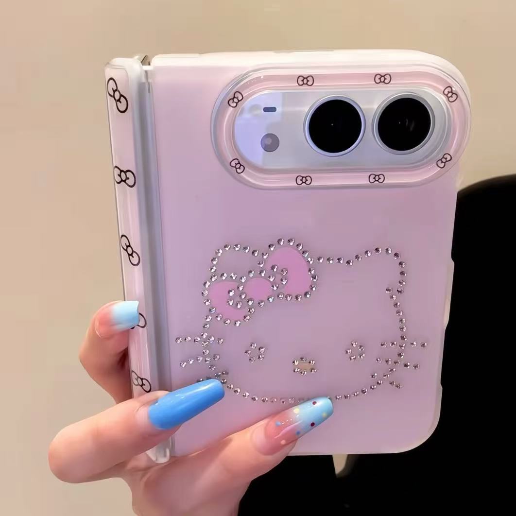 Rhinestone Hello KT Case for iPhone 18 Duo