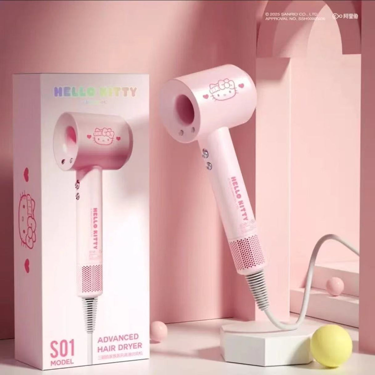 Hello KT Dreamy Pink Hair Dryer