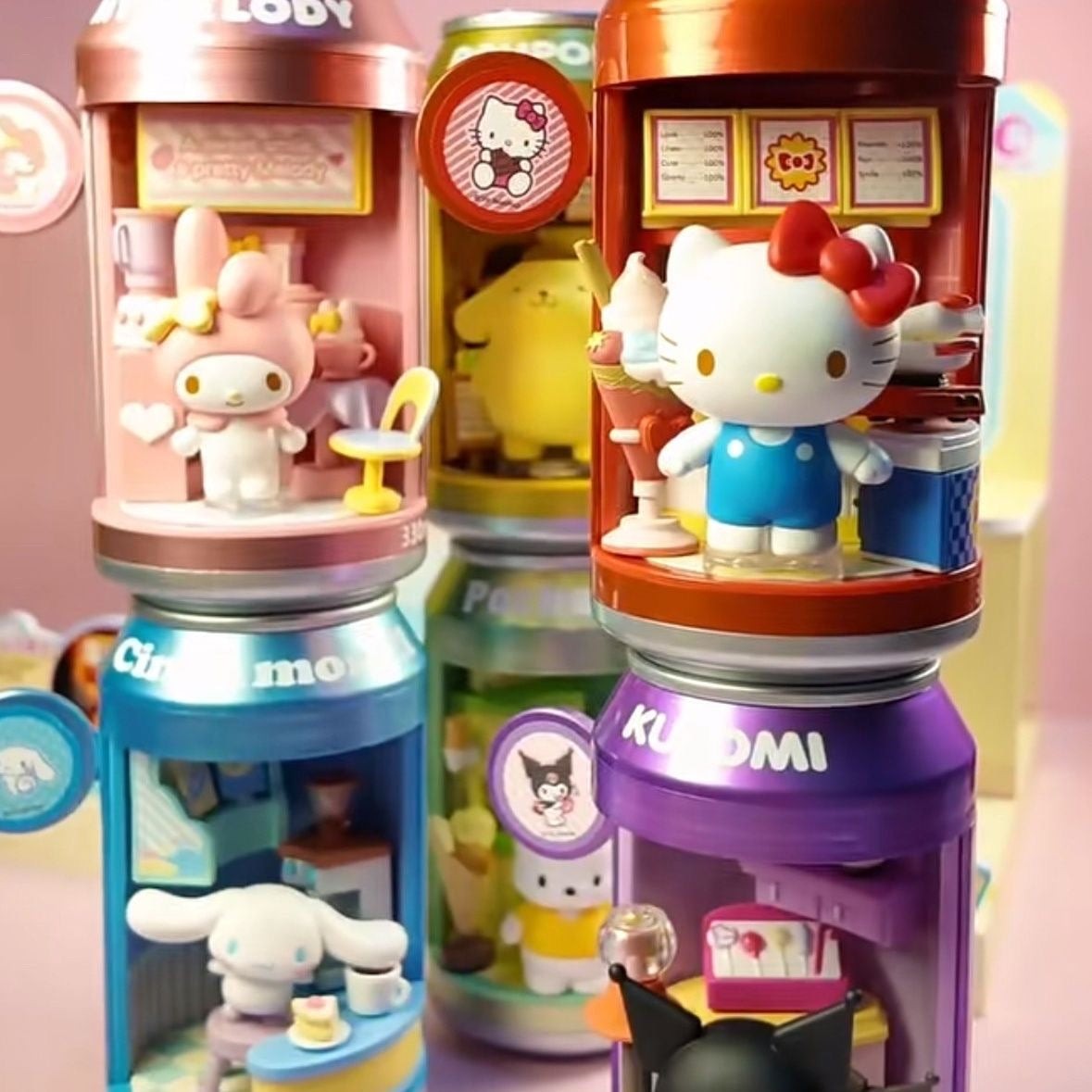 Sanrio Characters Soda Can Blind Box - Dessert Shop Street Mini Figure