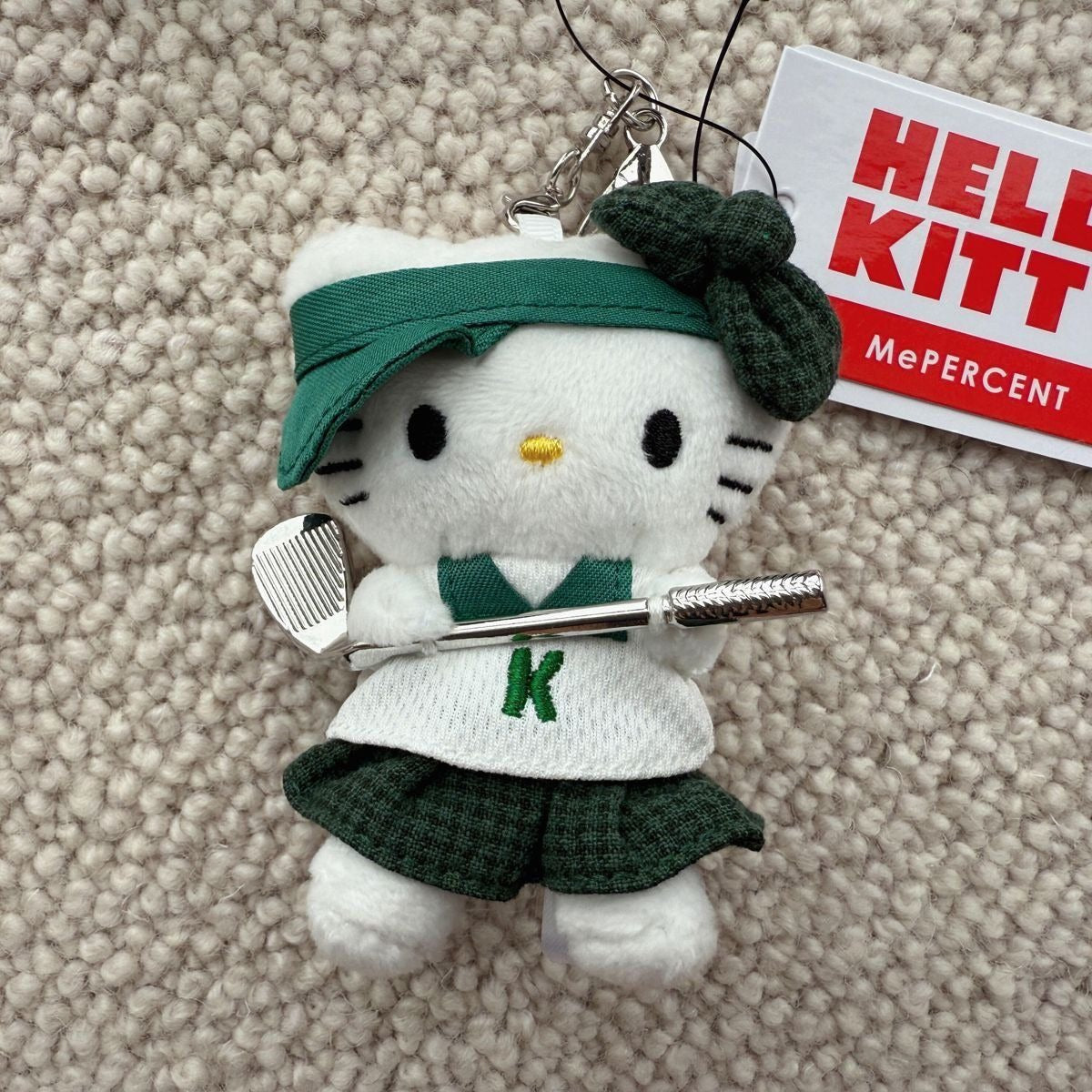 Hello KT Golf Girl Plush Keychain