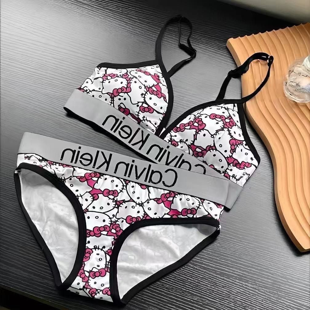 Hello KT x CK Style Triangle Bralette & Panty Set