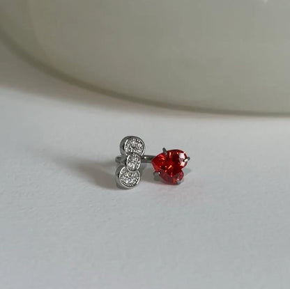 Stainless Steel Kitty Bow Helix Earring