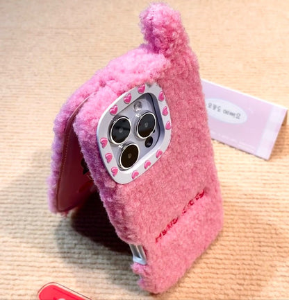 Hello KT Y2K Pink Fluffy Phone Case