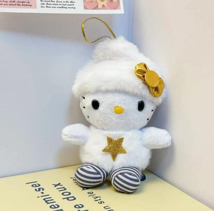 Hello KT Christmas Plushie Keychain