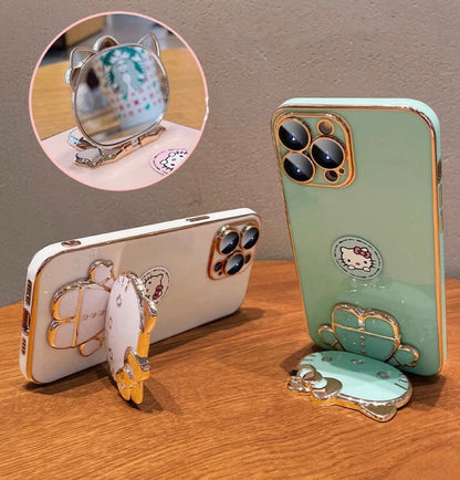 Hello KT Foldable Mirror Stand Phone Case
