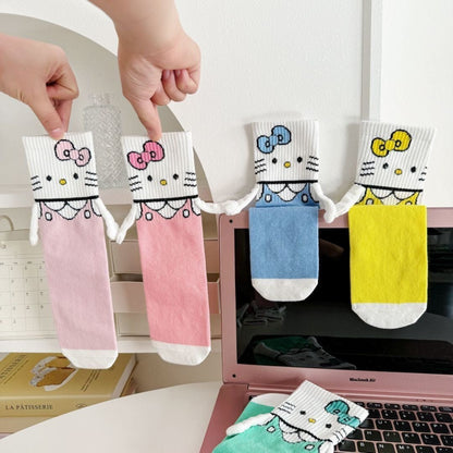 Hello KT Hand-Holders Mid Calf Socks