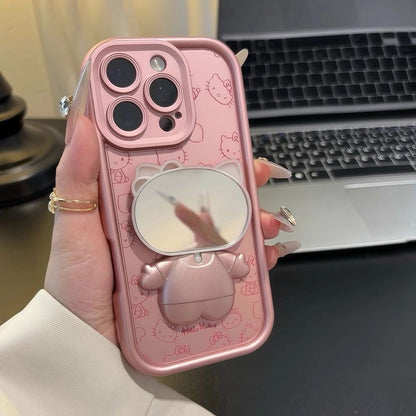 Hello KT Chic Pink Mirror Stand Case