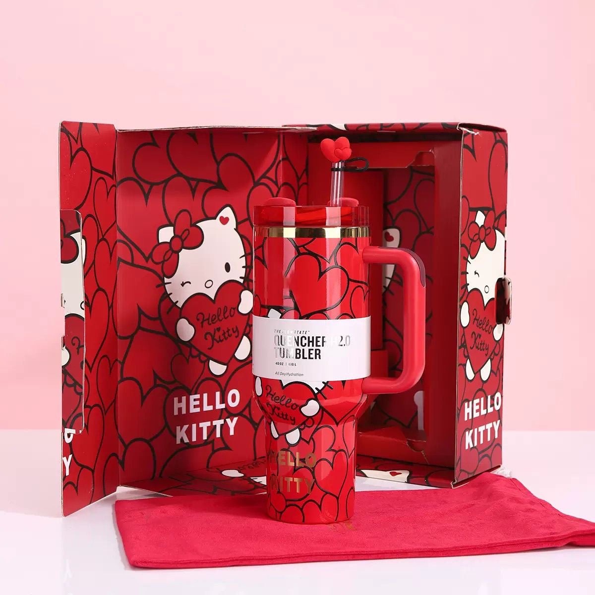 Hello KT Sweet Hearts 40 OZ Car Cup Gift Box Set 💝