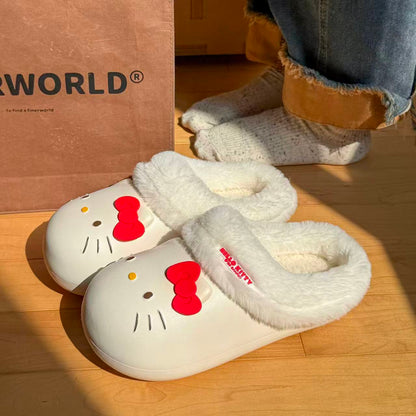 Hello KT Cozy Plush Slippers 🎀
