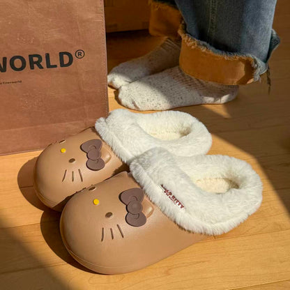 Hello KT Cozy Plush Slippers 🎀