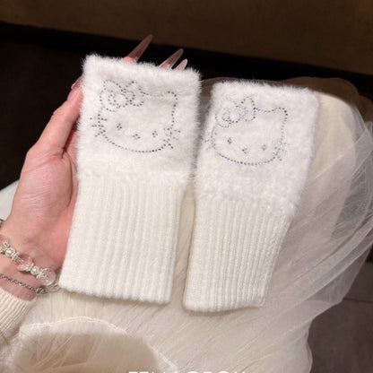 Shine Kitty Fingerless Gloves