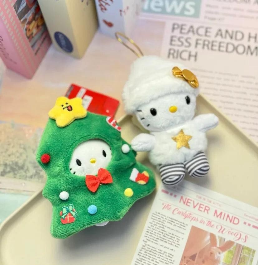 Hello KT Christmas Plushie Keychain
