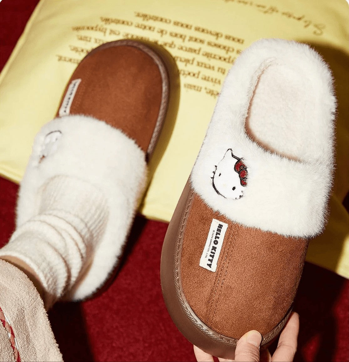 Hello KT Fuzzy Slippers