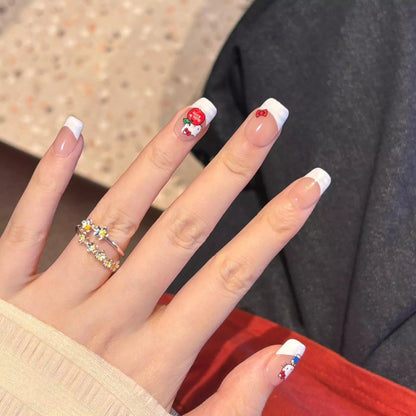 Hello KT Plaid French Press-On Nail Set