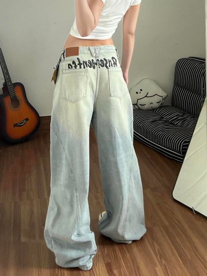 Hello KT Graffiti Wide Leg Jeans