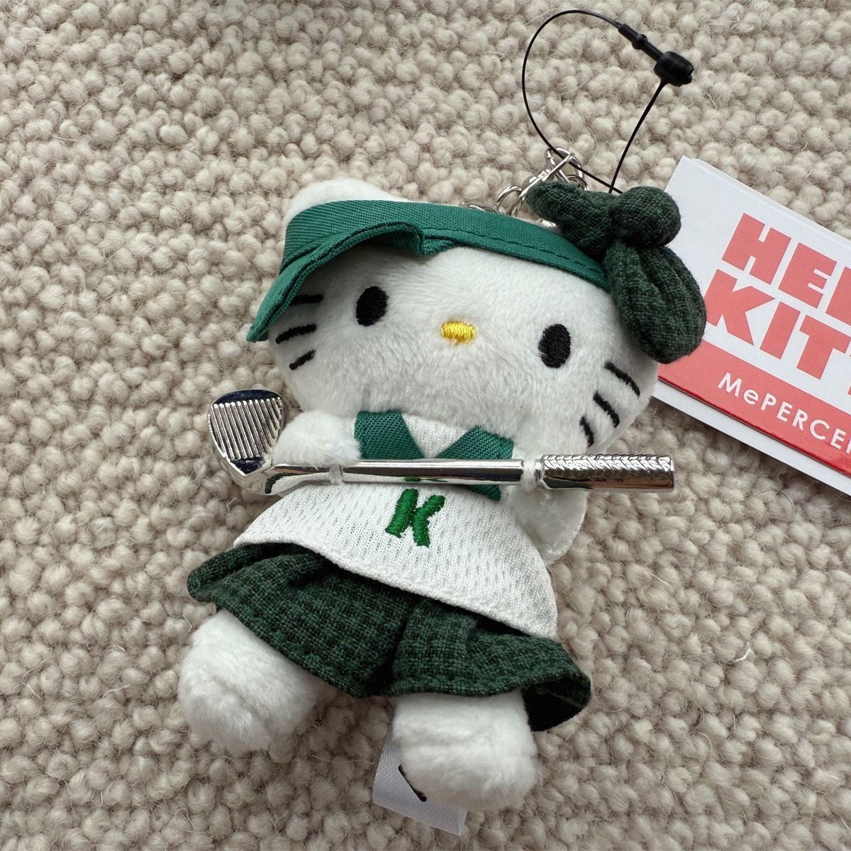 Hello KT Golf Girl Plush Keychain
