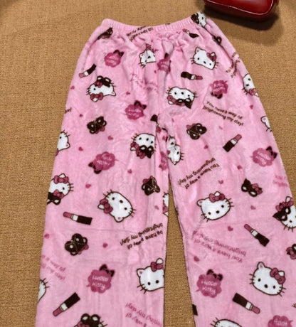 Hello KT Pink Bear Fluffy Pants