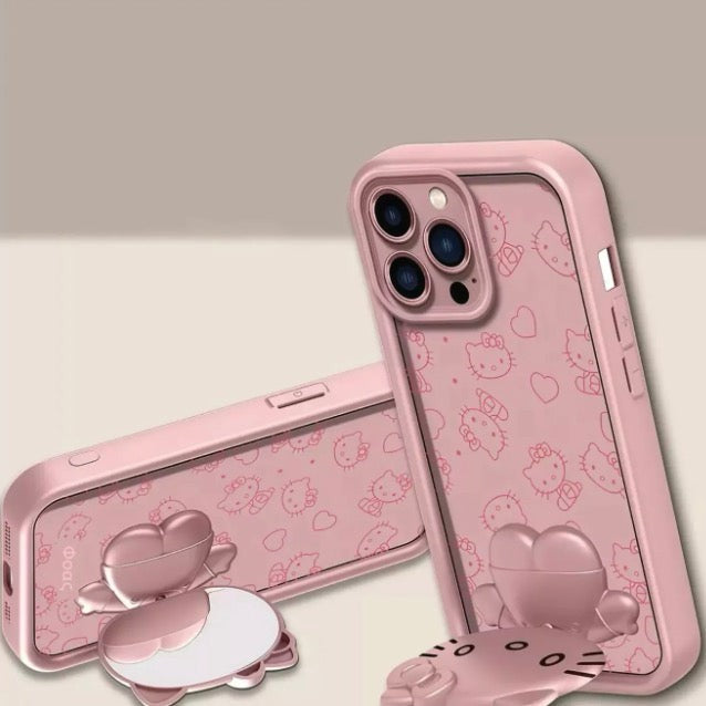 Hello KT Chic Pink Mirror Stand Case