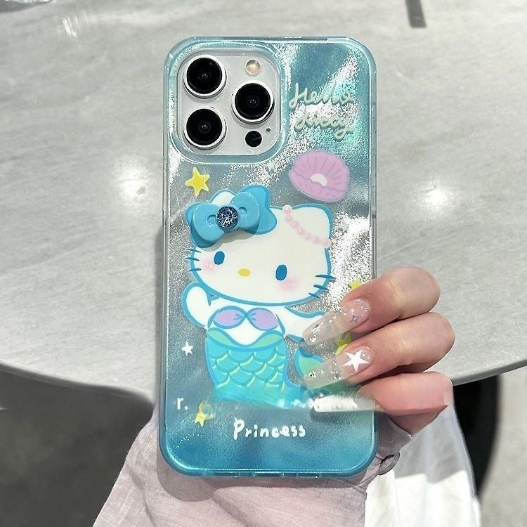 Kitty‘s Ocean Treasure Set - Hello KT Mermaid Phone Case & Matching Charm Bracelet