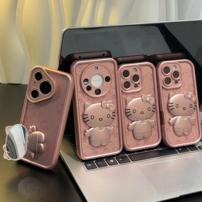 Hello KT Chic Pink Mirror Stand Case