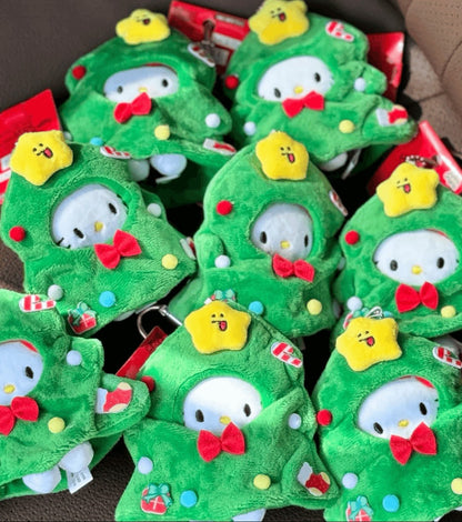 Hello KT Christmas Plushie Keychain