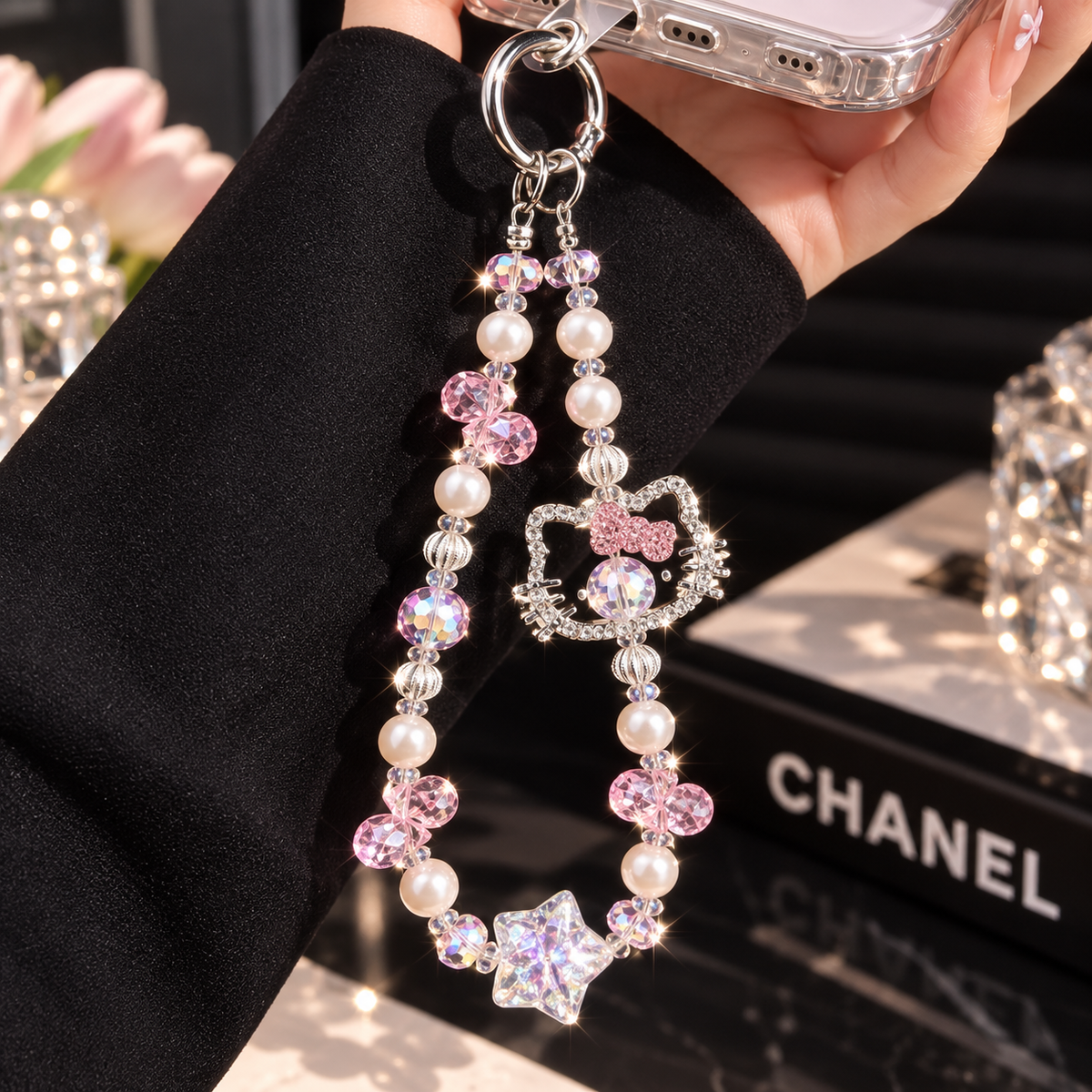Kitty Crystal Phone Charm ✨