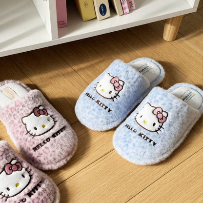 Hello KT Leopard Fluffy Slipper