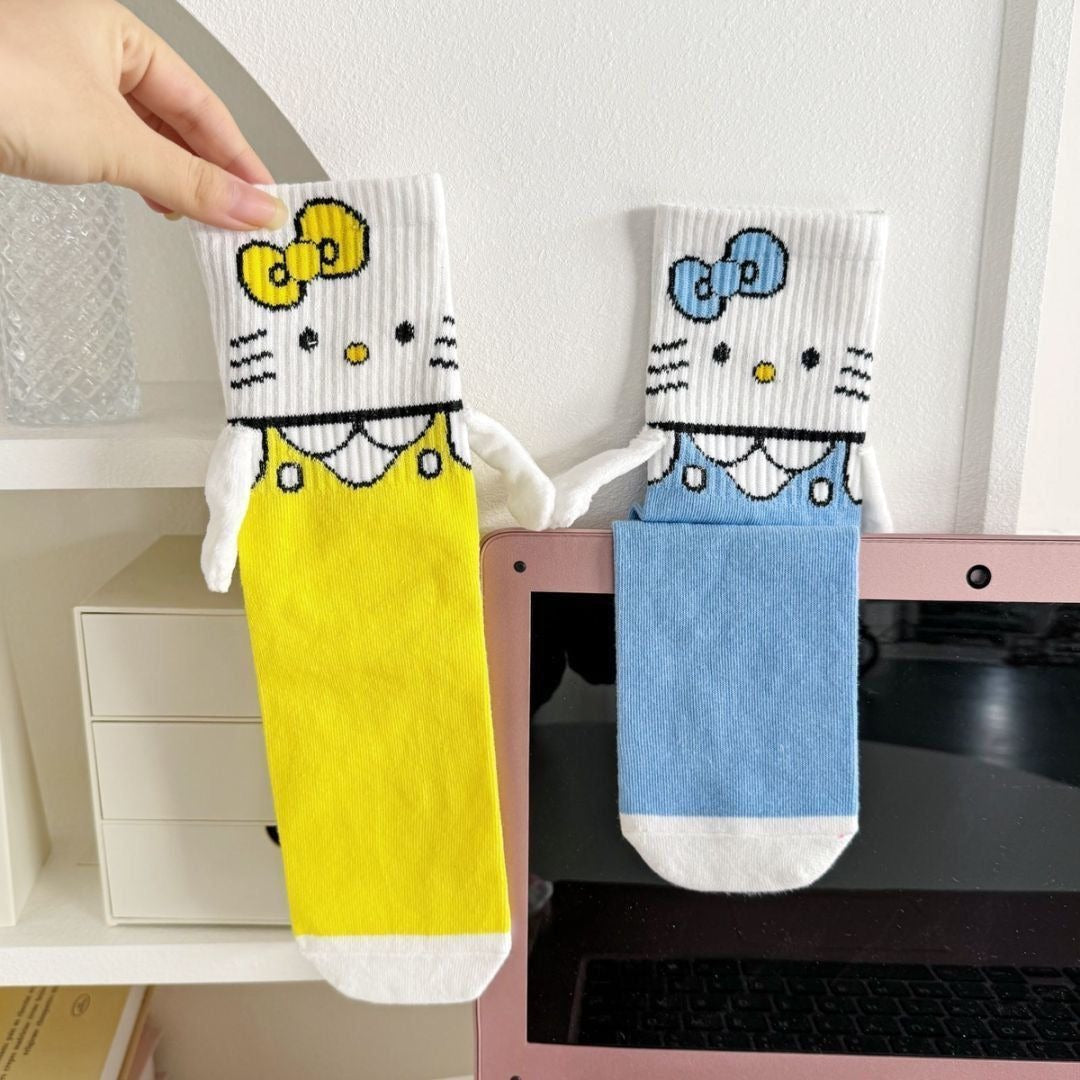 Hello KT Hand-Holders Mid Calf Socks